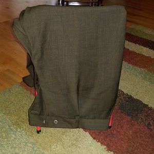 Perry Ellis Brown Cuffed Dress Slacks